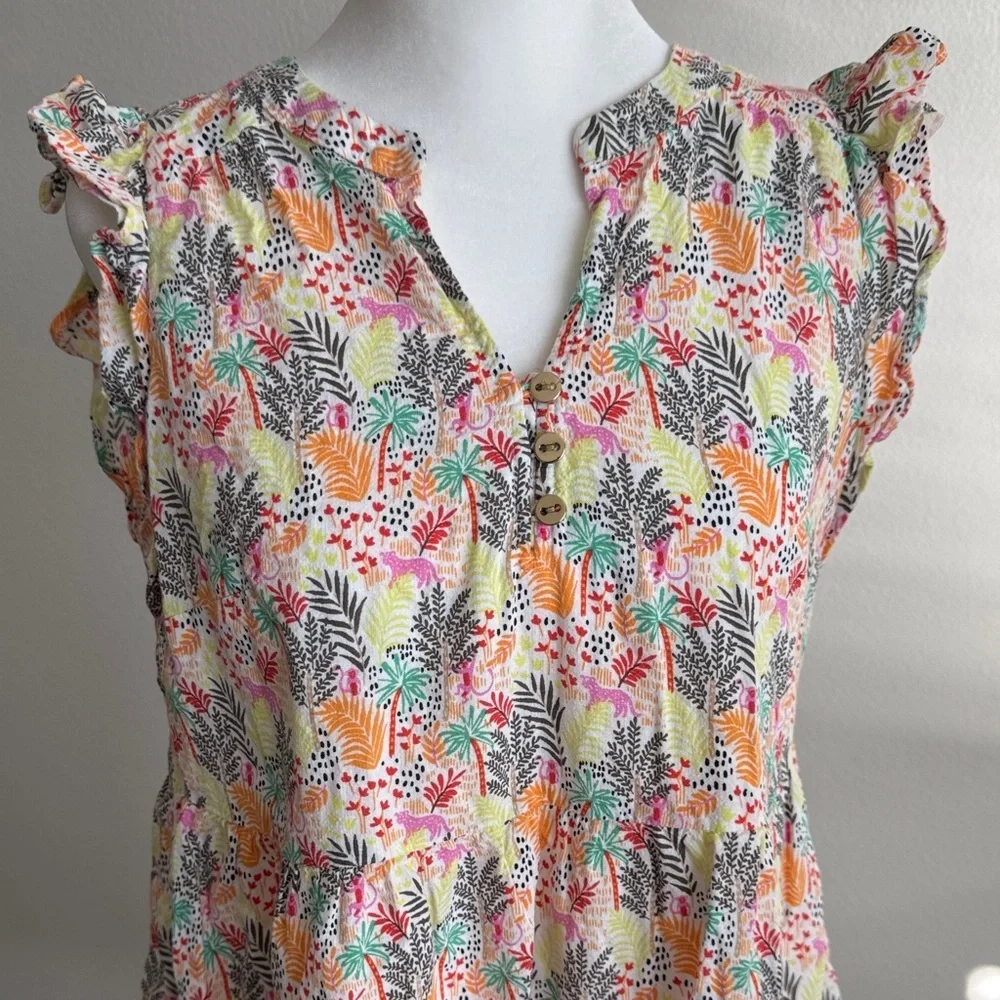 LOFT Multicolor Floral Ruffle Dress - Picture 2 of 9